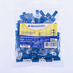 Наконечник-конектор "папа" MDD2-250 6,35x0,5-0,8 (упак.100шт)