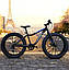Велосипед гірський Crosser Fat Bike колеса 26", рама 16", чорно-синій, фото 4