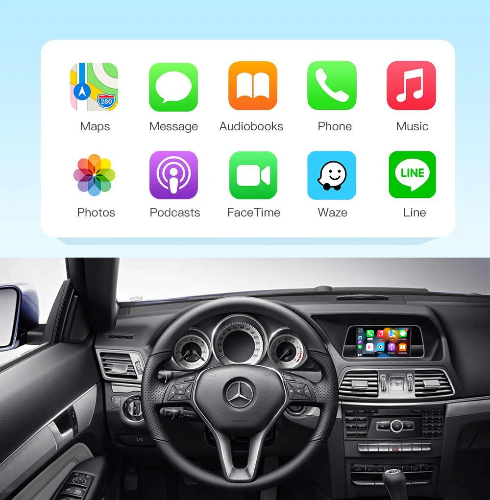 Бездротовий CarPlay та AndroidAuto для Mercedes-Benz E-COUPE W207 2012-2014