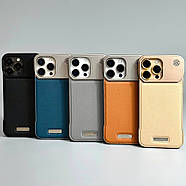 Накладка Leather Aromatherapy Metal Magnetic для iPhone 16 Pro Max Grey, фото 3