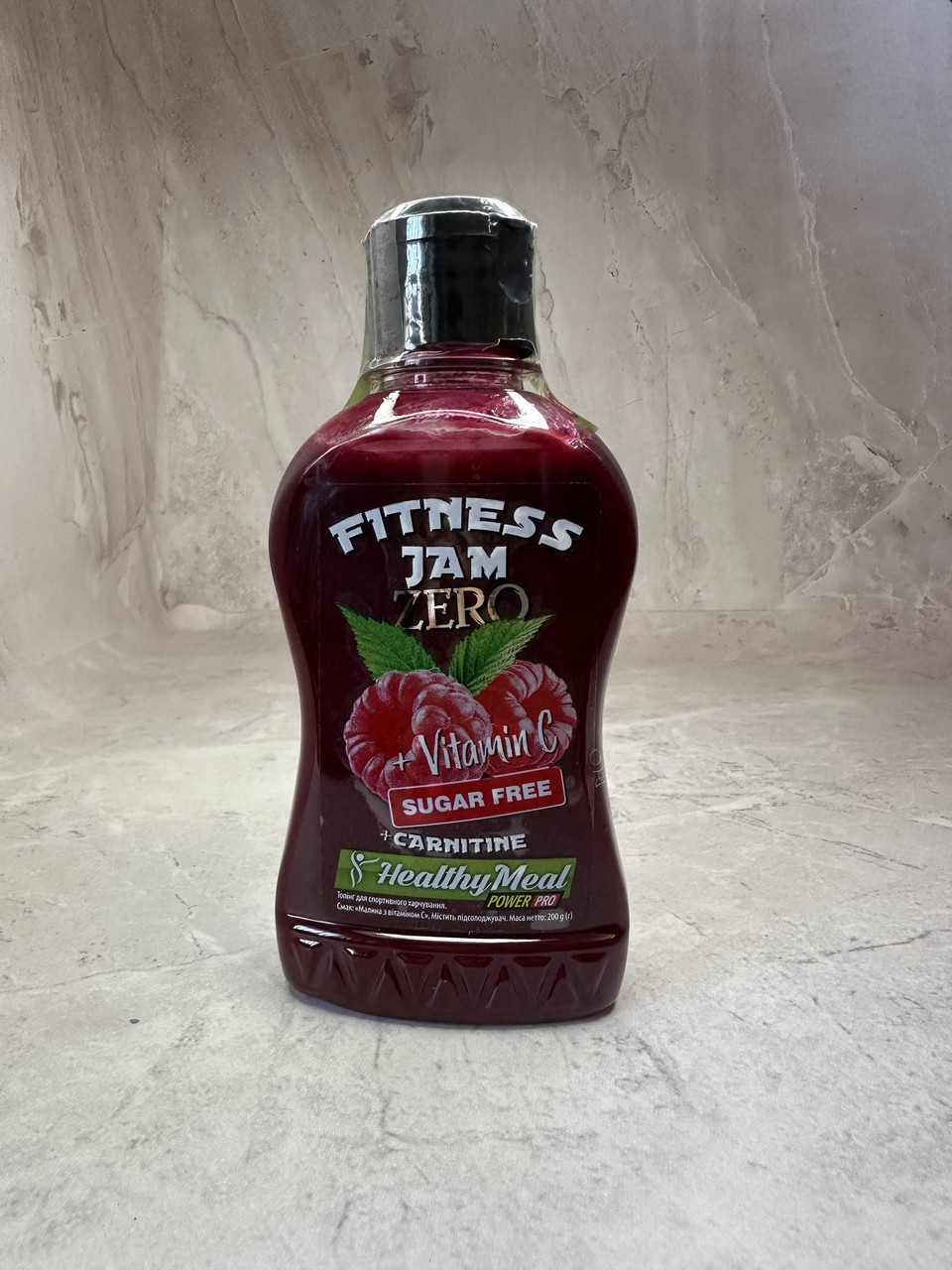 Фітнес-джем малина з карнітином і вітаміном С без цукру Fitness Jam ZERO Power Pro 200 г
