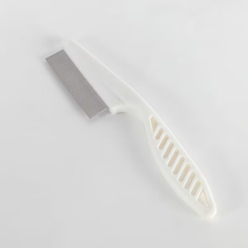 Гребінець для вичісування бліх та гнид котів Білий, фото 1