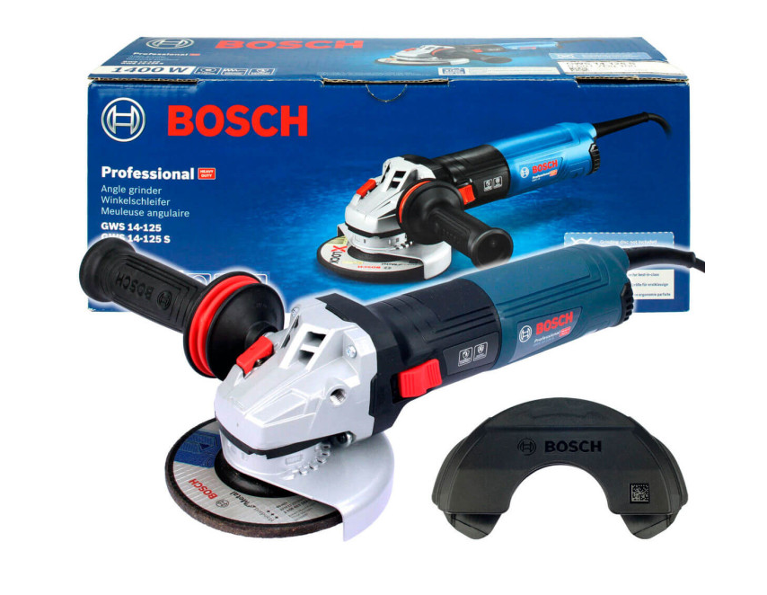 Кутова шліфмашина Bosch Professional GWS 14-125 S з регулюванням і антивібраційною рукояткою, фото 1