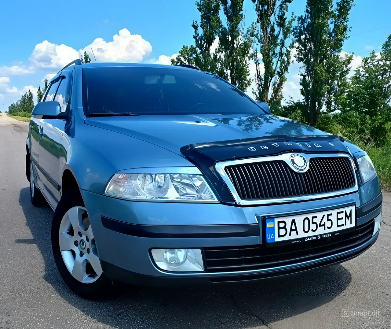 Мухобійка, дефлектор капота Skoda Octavia A5 2004-2012 (VL)