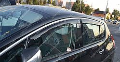 Вітровики вікон Пежо 3008 (дефлектори бічних вікон Peugeot 3008)