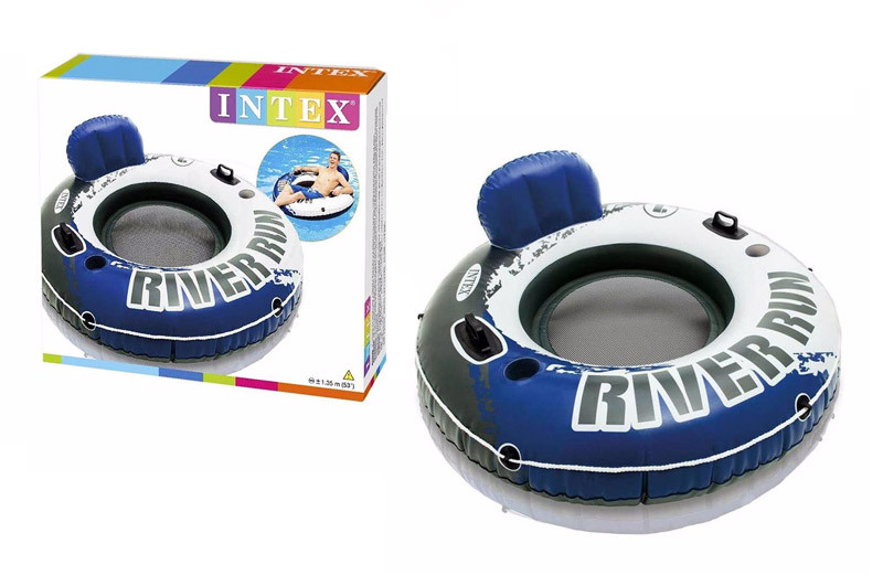 Надувне крісло з ручками та спинкою Intex 58825 River Run 135 см