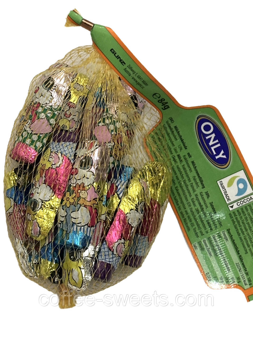 Шоколадні великодні зайчики Only 84g