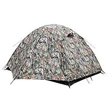 Намет Tramp Lite Hunter 2 Camo | Універсальна двошарова двомісна туристична камуфляжна палатка з двома входами і двома тамбурами, фото 3
