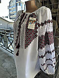 Вишиванка жіноча вишита хрестиком традиційний орнамент ручна робота розмір 60, фото 2