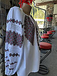 Вишиванка жіноча вишита хрестиком традиційний орнамент ручна робота розмір 60, фото 4