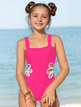 Купальник цілісний для дівчинки підлітка рожевий