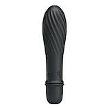Вібратор невеликого розміру з 10 режимами вібрації Pretty Love Solomon Black – потужне задоволення у компактному розмірі!, фото 2