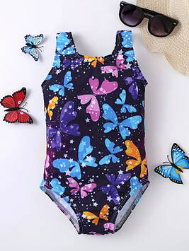 Суцільний купальник для дівчинки Метелики