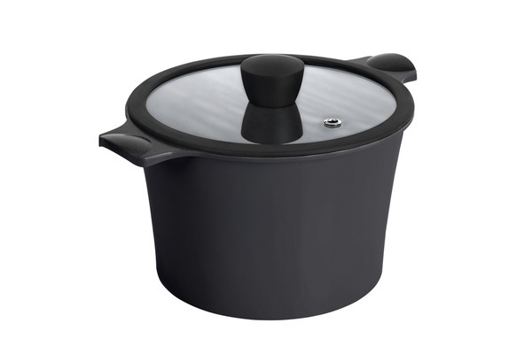 Каструля RINGEL Zitrone Black 24x16.2 см (5.8л) з кришкою (RG-2108-24/2 BL)