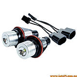 Ангельські глазки БМВ маркери 12Вт яскраве світло LED лампи для фар авто BMW E39 E60 E61 E63 E64 E65 E66 E53 X5 E83 X3 E87, фото 9