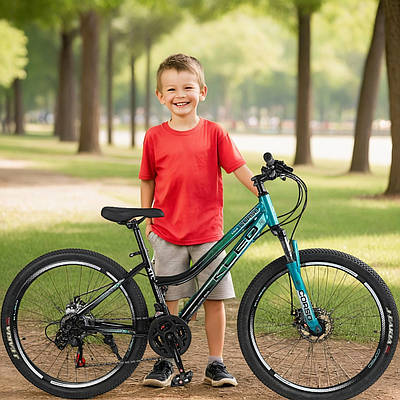 Спортивний підлітковий велосипед corso kleo гірський велик для дітей велобайк 26" 21 швидкість сталева рама