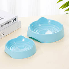 Кругла миска "SEI" для котів 20*16*5.5 см Блакитна