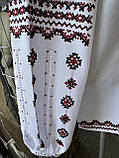 Вишиванка жіноча вишита хрестиком традиційний орнамент ручна робота розмір 52, фото 3