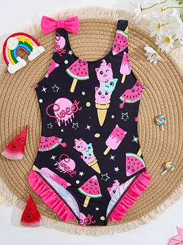 Суцільний купальник для дівчинки Мороженко