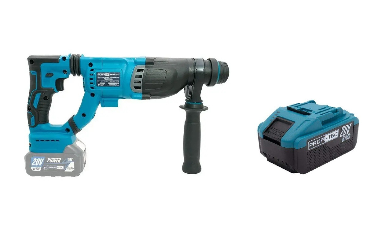 Набір акумуляторний перфоратор PROFI-TEC PBH201BL POWERLine + Батарея 20V 8.0Aг