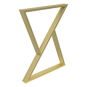 Опора для столу з металу 600×60 мм, H 730 мм 1 шт Золото