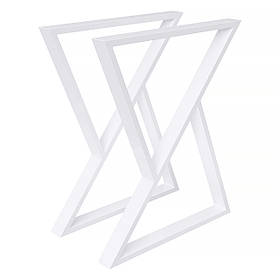 Комплект опор для столу з металу 600×60 мм, H 730 мм 2 шт Білий