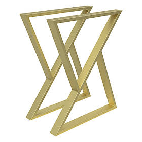 Комплект опор для столу з металу 600×60 мм, H 730 мм мм 2 шт Золото