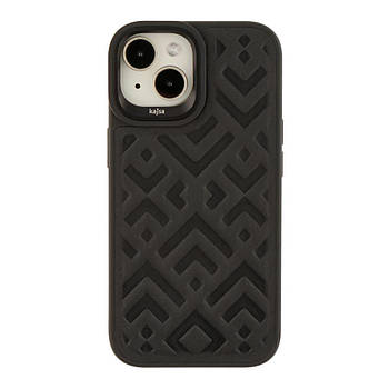 Чохол Kajsa Briquette Collection Rhombus для iPhone 15 Black