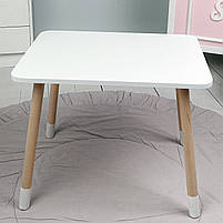Дитячий прямокутний столик 46х60х45, трюмо для дитячої кімнати, стіл у дитячу, білий, фото 2