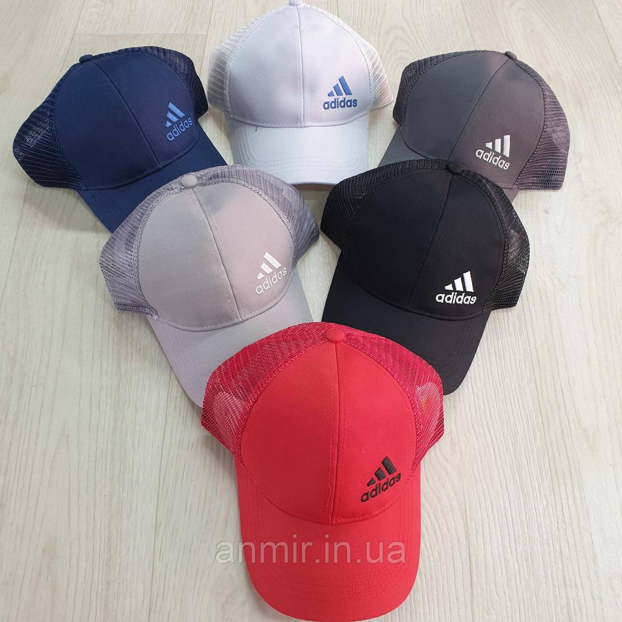 Кепка чоловіча літня adidas із сіткою котон поліестер 58-60 см, кольору міксом