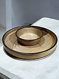 Набір дерев'яного посуду .Піднос . Таця -31 тосм і Три тарілки-салатники, фото 4