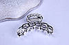 Шпилька краб для волосся метал, сріблястий крабик, фото 5