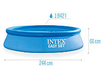 Басейн надувний сімейний Intex 28106 розмір 244x61см, об'єм 1942л, фото 3