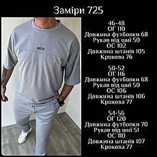 Чоловічий костюм штани+футболка тканина двунитка 46-48, 50-52, 54-56 блю781-725, фото 5
