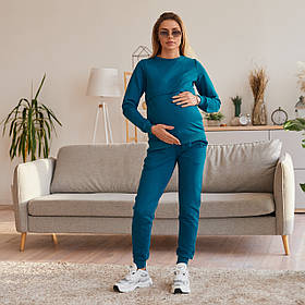 Стильний спортивний костюм для вагітних з секретом годування демісезонний Detroit S Lullababe Синій