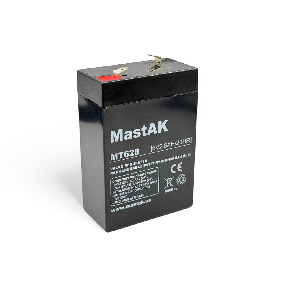 Акумулятор 6v 2.8Ah MastAK MT628