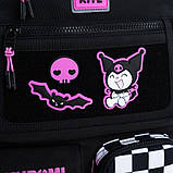 Шкільний набір Kite Kuromi HK25-2587M-2 (рюкзак,пенал,сумка,ланчбокс,пляшка) 130-145 см, фото 7