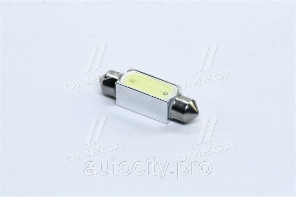 Лампа LED софітна C5W 12V T11x39-S8.5 (1SMD*3chips, Мега-LED WHITE)