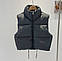 Базова жіноча тепла стильна укорочена жилетка весняна безрукавка плащівка спортивний жилет на блискавці, фото 4