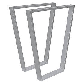 Комплект опор для столу з металу 600×60 мм, H 730 мм 2 шт Сатин