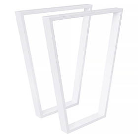 Комплект опор для столу з металу 600×60 мм, H 730 мм 2 шт Білий