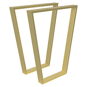 Комплект опор для столу з металу 600×60 мм, H 730 мм 2 шт Золото