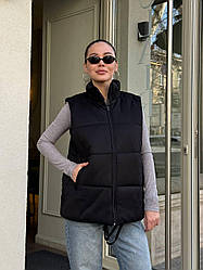 Базова жіноча тепла стильна замшева жилетка весняна безрукавка замш повсякденний жилет на блискавці