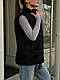 Базова жіноча тепла стильна замшева жилетка весняна безрукавка замш повсякденний жилет на блискавці, фото 2