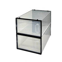 Комплект боксів (2 шт.) для зберігання взуття (РАЗМЕР "S") LUMINARIA SHOE BOX BK/CLEAR