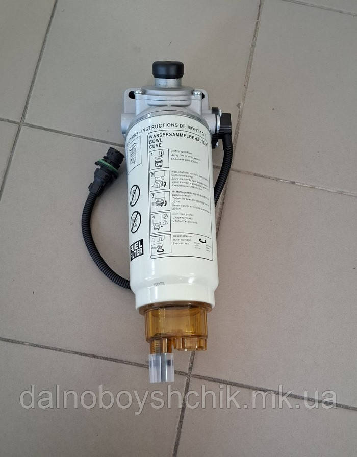 Фільтр паливний (сепаратор) з основою, кришкою-відстійником (420л/рік) (З підігрівом, з підкачкою фільтра), фото 1