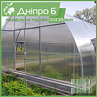 Теплиця "Дніпро-6" 6х12 м / профільна труба 30Х30 мм / стільниковий полікарбонат  4 мм