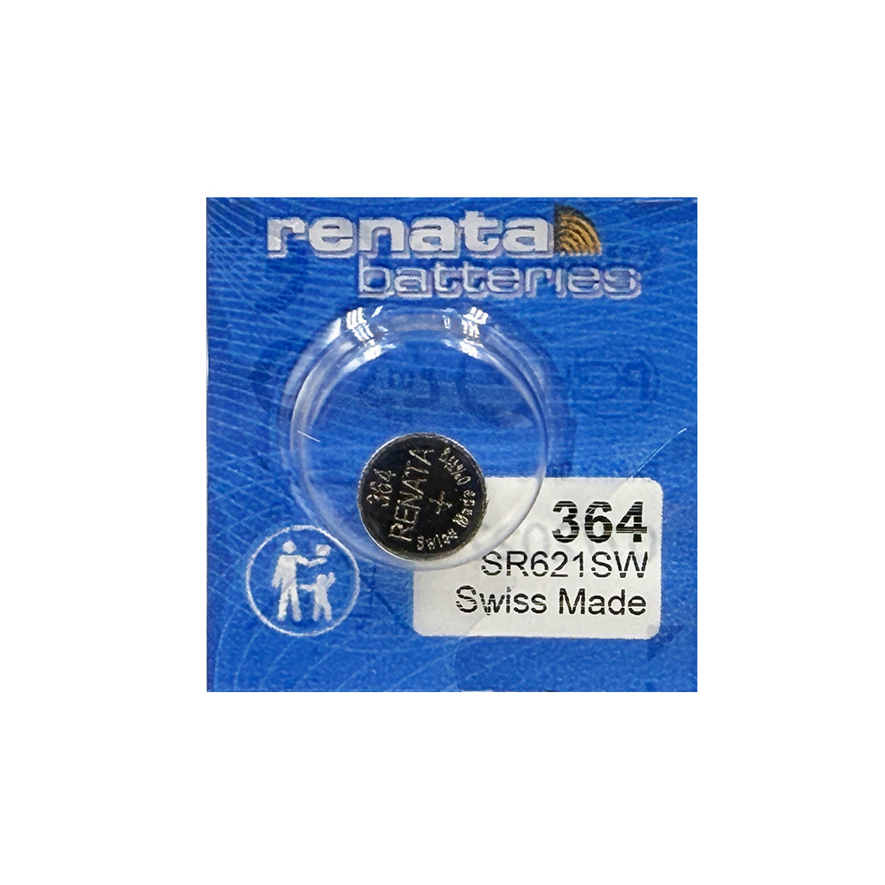Годинникова батарейка 364 / SR 621 SW / AG1 Renata Silver Oxide (1.55v) 1шт.