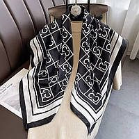 Стильна молодіжна хустка Chanel Шанель із м'якої віскози . Жіночий літній атласний натуральний платок