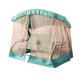 Садова гойдалка Сімейна тримісна розкладна з москітною сіткою